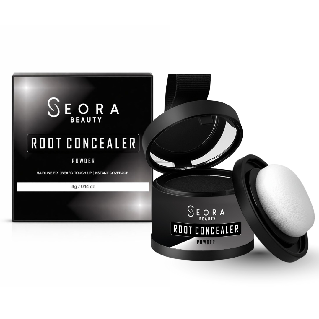 Root Concealer Powder | Hairline Fix | Beard Touch-Up (Black)