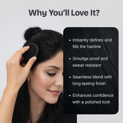 Root Concealer Powder | Hairline Fix | Beard Touch-Up (Black)