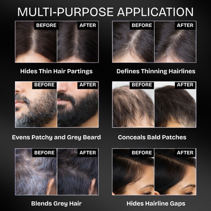 Root Concealer Powder | Hairline Fix | Beard Touch-Up (Black)