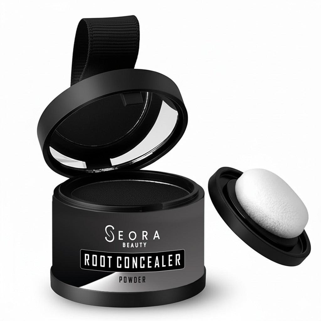 Root Concealer Powder | Hairline Fix | Beard Touch-Up (Black)