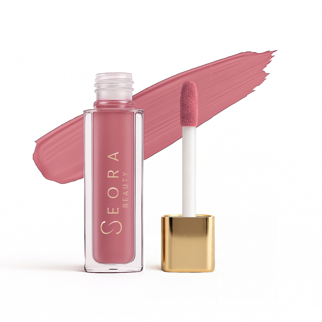 Adore Me Liquid Lipstick in Petal with shade swatch